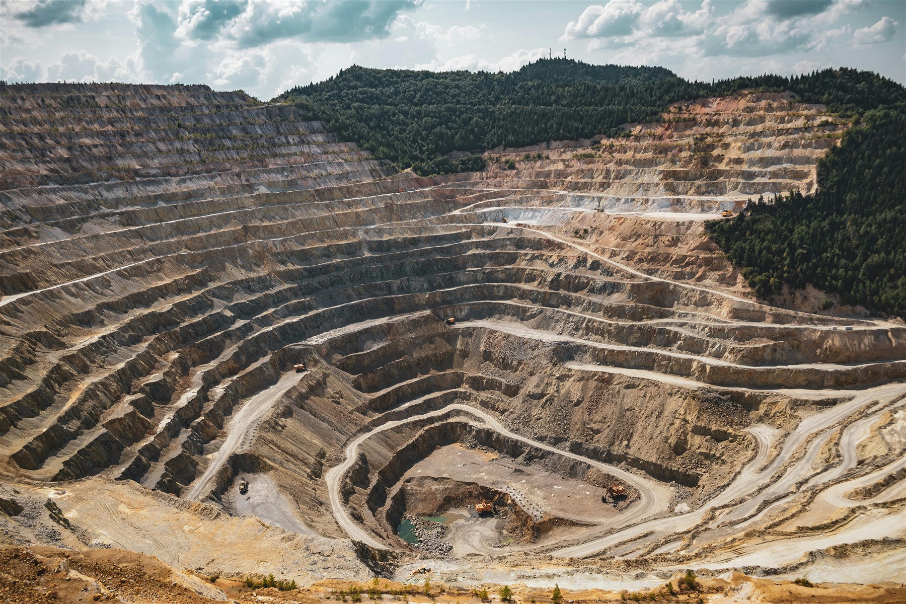 Large opencast mining site representing N&M project environments